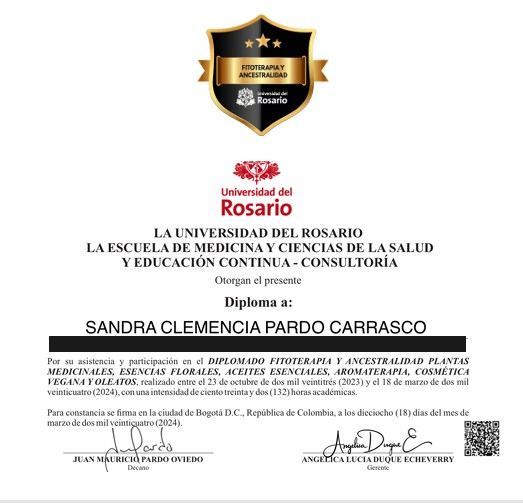 Diploma Universidad del Rosario